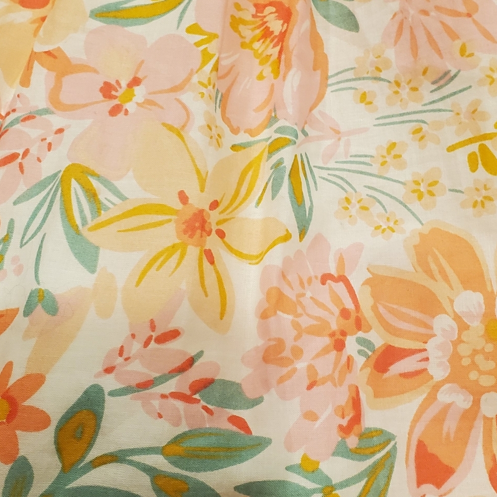 Haute Hippie Orange/Pink  and Cream  Floral Maxi Dress, Size 6. - Picture 15 of 16
